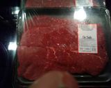 A picture of step 1 of Beef and bacon roll ups "rouladen".