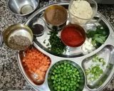 A picture of step 2 of Curd appe with curd chutney.