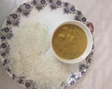 A picture of step 9 of Idiyappam with stew.