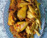 Foto del paso 12 de la receta: Pollo asado en bolsa al horno con curry vindaloo hingú con papas