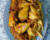 Foto del paso 12 de la receta: Pollo asado en bolsa al horno con curry vindaloo hingú con papas