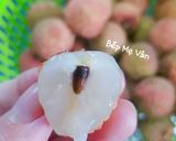 Hình bước làm 1 của món Vải ngâm đường phèn