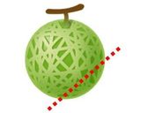 A picture of step 1 of A Hungry Frog-Shaped Melon Bowl Dessert.