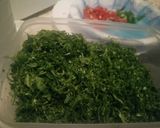 A picture of step 1 of Kenyan collard greens (sukumawiki).