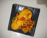 A picture of step 4 of Masala hot dog.
