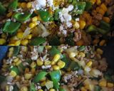 A picture of step 5 of Green Pepper and Corn Curry Stir-Fry.