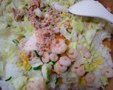 A picture of step 6 of Tanabata The Milky Way Salad Chirashi Zushi.