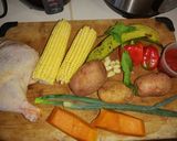 Foto del paso 1 de la receta: Caldo de pollo con viandas y maíz