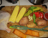 Foto del paso 1 de la receta: Caldo de pollo con viandas y maíz