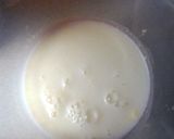 A picture of step 3 of homemade butter and butter milk.