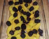 A picture of step 3 of Berry Peach Cobbler.