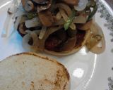 A picture of step 12 of Philly Cheesesteak Burgers.