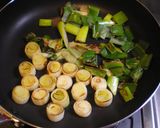 A picture of step 2 of An Entire Japanese Leek with Eggs.