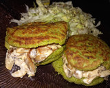 Foto del paso 8 de la receta: Arepas de espinacas y garbanzos rellenas de champiñones