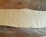 A picture of step 1 of Cheese and Salami centred bread..