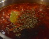 A picture of step 10 of Ukrainian Red Borshch (beetroot soup).