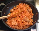 A picture of step 10 of Our Chicken Rice & Omurice.