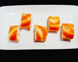 A picture of step 13 of Orange Marble Swiss Roll.