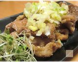 A picture of step 7 of Crispy Thinly Sliced Pork with Japanese Leeks and Salty Sauce.
