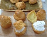 A picture of step 8 of Easy Strawberry Cream Puffs in the Microwave.