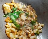 A picture of step 2 of Sabudana khichdi (ekadashi special).