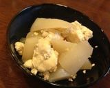 A picture of step 12 of Kenchin Simmered Daikon Radish and Firm Tofu.