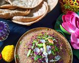 A picture of step 13 of Halwa Poori.