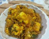 A picture of step 5 of Paneer capsicum masala.