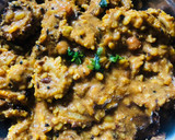 A picture of step 4 of Split moong dal karela.