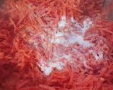 A picture of step 2 of Gajar Halwa.