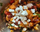 A picture of step 2 of Mango salsa dip with nachos.