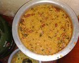 A picture of step 7 of Pilau with groudnuts.