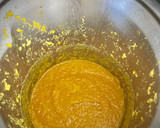 Foto del paso 1 de la receta: Bacalao sobre parmentier al azafrán con crema de naranja