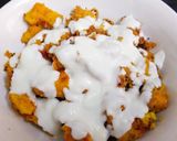 A picture of step 7 of Dhokla chaat.