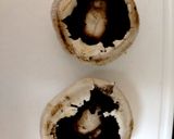 A picture of step 1 of My Aubergine, Beetroot + mozzarella Stuffed Mushrooms 😗.