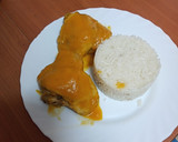 Foto del paso 7 de la receta: Contramuslo de pollo en salsa rubia con arroz blanco