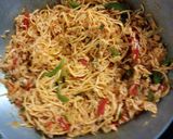 A picture of step 6 of Tripal schezwan rice.