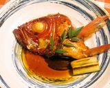 A picture of step 12 of Restaurant-Quality Simmered 'Kinmedai' (Splendid alfonsino) Head and Japanese Leeks.