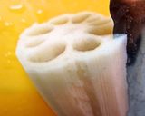 A picture of step 1 of For Osechi and Special Occasions: Vibrant Red and White Vinegar-Pickled Lotus Root.