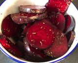 A picture of step 1 of BBQ beetroot and goats cheese salad.