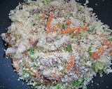 A picture of step 6 of Simmered Okara with Canned Fish.