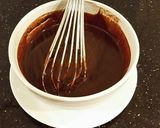 A picture of step 14 of Peppermint Chiffon Cake with a Chocolate Ganache Glaze.