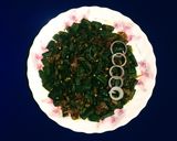 A picture of step 8 of Chatpata Masala Bhindi.