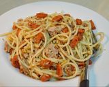 Foto langkah ke 11 dari resep Tuna Sosis Spaghetti Cepat & Gampang (1 porsi).