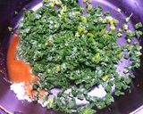 A picture of step 2 of Celery Leaves Tsukudani (Sweet-Salty Simmered Celery Leaves).