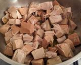 A picture of step 1 of Raw Jackfruit and Shrimp curry.
