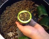A picture of step 4 of Stuffed Zucchini.
