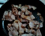 A picture of step 2 of Pizza - Bacon and sausage.