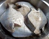 A picture of step 1 of Spooky halloween Malai pomfret.