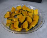 A picture of step 1 of Easy Creamy Kabocha Squash Doria.